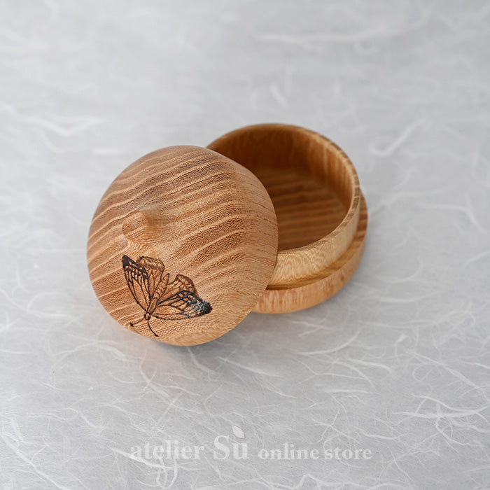 木製ミニ茶筒/The mini tea caddy of wooden turnery