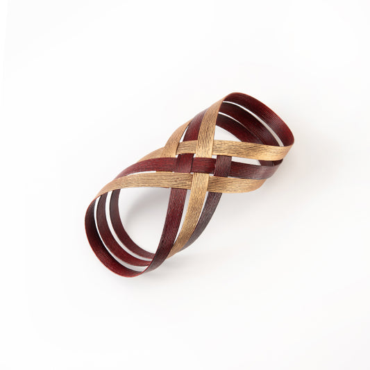 Urushi flat string bracelet- Red